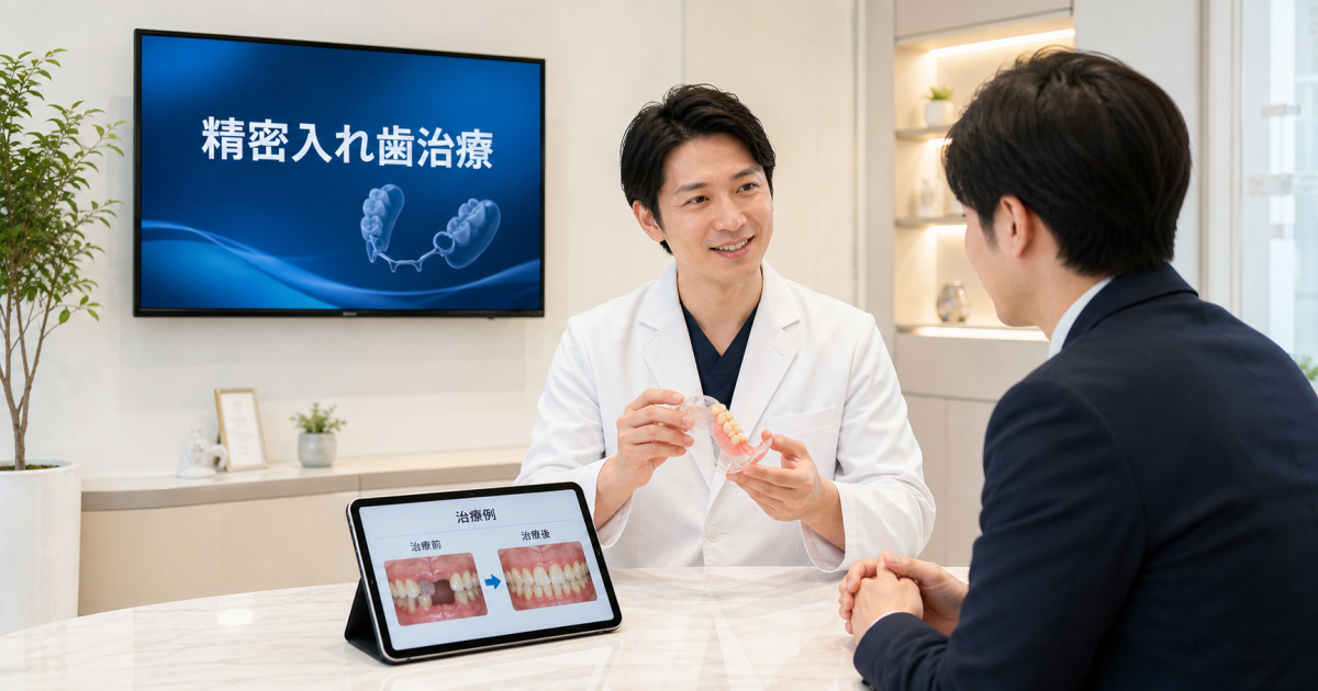 老け見え回避!部分入れ歯と総入れ歯の違いと目立たない自費治療