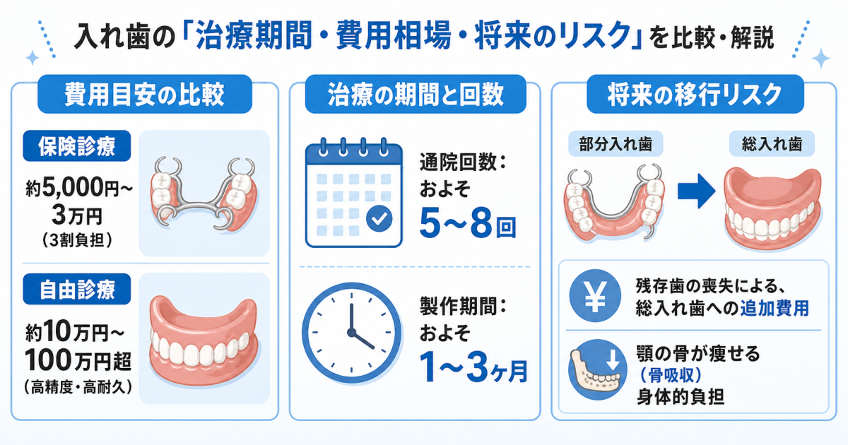 治療期間と費用相場:保険適用と精密な自費診療の比較
